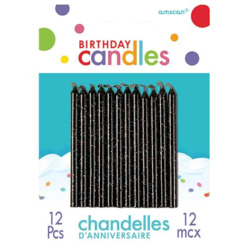 Black Glitter Candles